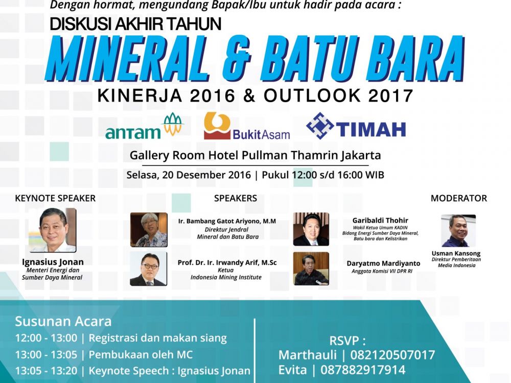 Gallery Diskusi Akhir Tahun MINERAL DAN BATU BARA  CAPAIAN KINERJA 2016 DAN OUTLOOK 2017, 20 Des 2016 1 undangan_digital_012